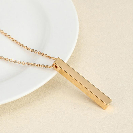 Geometric Pendant Stainless Steel Necklace