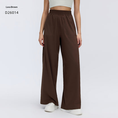 Drawstring Casual Wide-leg Pants