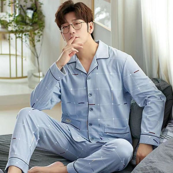 Ensemble de pyjama ample printemps et automne pour hommes