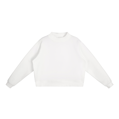 Waran Fleece Mock-Neck Crew Sweatshirt