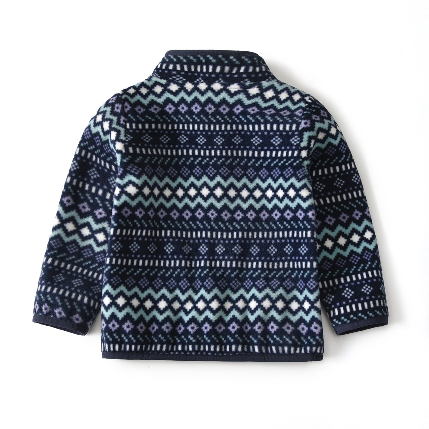 Baby Polar Fleece Jacket Navy Blue Striped