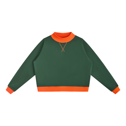 Women’s Mock Neck Crewneck Sweatshirt
