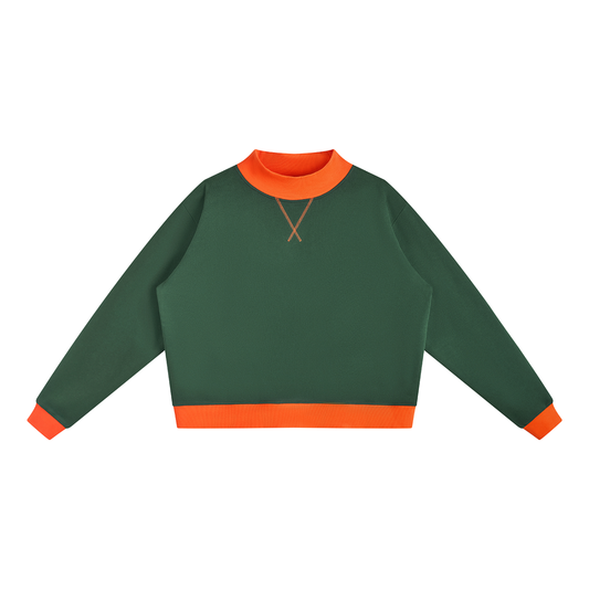 Women’s Mock Neck Crewneck Sweatshirt