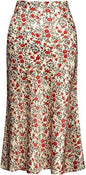 Satin Leopard Print Mermaid Skirt