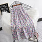 Summer New Plus Size High Waist Chiffon Big Swing Midi Dress