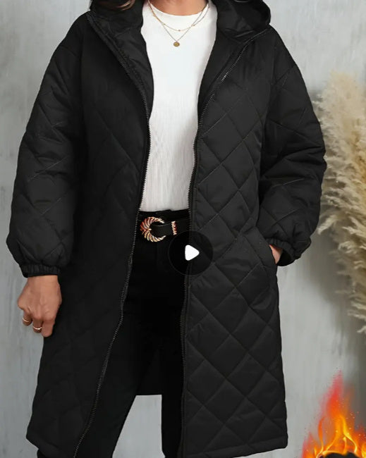 Womens Hooded Zipper Cotton Jacket
