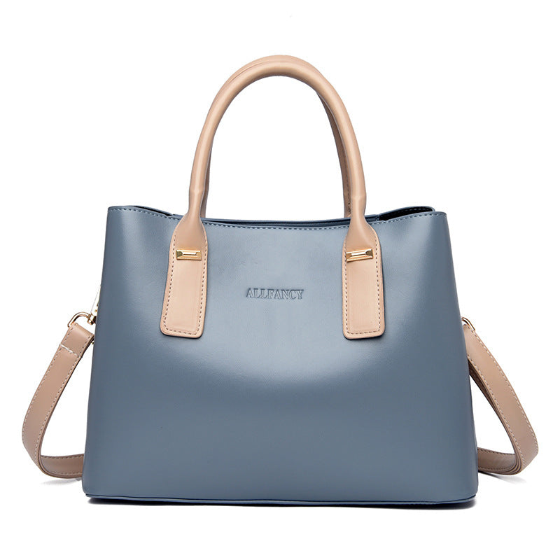 Soft Leather Large Capacity Handbag - Street Trend Tote
