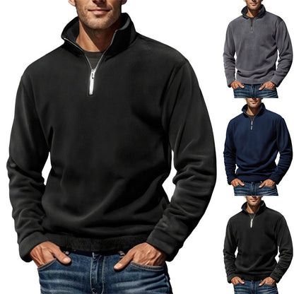Men's Polar Fleece Stand Collar Pullover