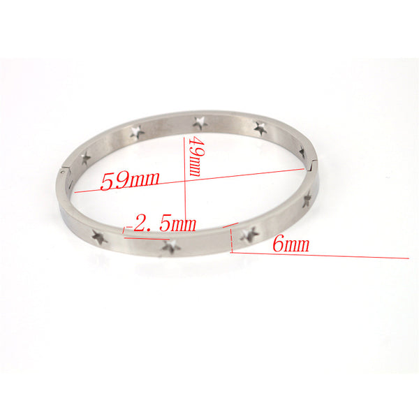 Simple Stainless Steel Hollow XINGX Bracelet - Stuffs & Savers