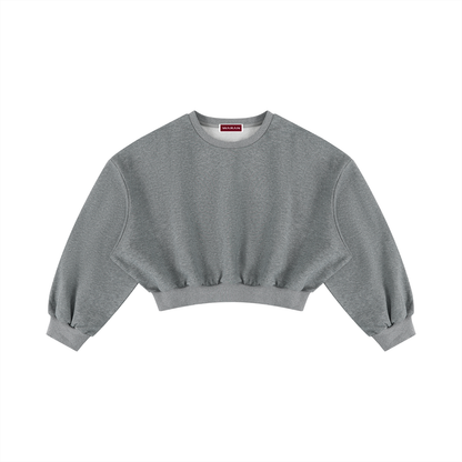 Women's Boxy Cropped Crewneck Sweatshirt