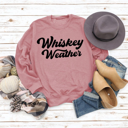 Lettered Casual Round Neck Long Sleeve Loose Sports Fashion Sweater