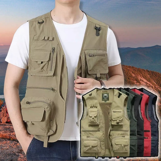 Mesh Cargo Sleeveless Jacket Tool Vest