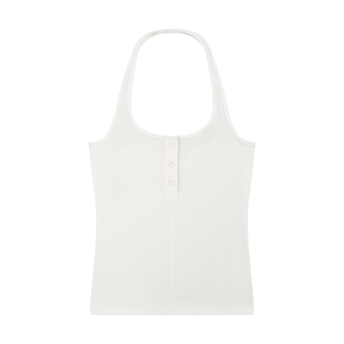 Women's Ribbed Henley Tank Top 250GSM