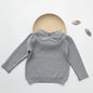 Kids Knitted Pullover Long Sleeve Lace Sweater