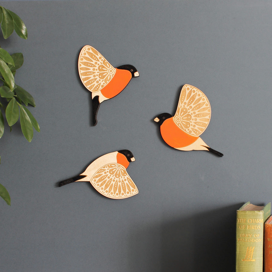 Wooden Flying Bird Wall Hanging Pendant