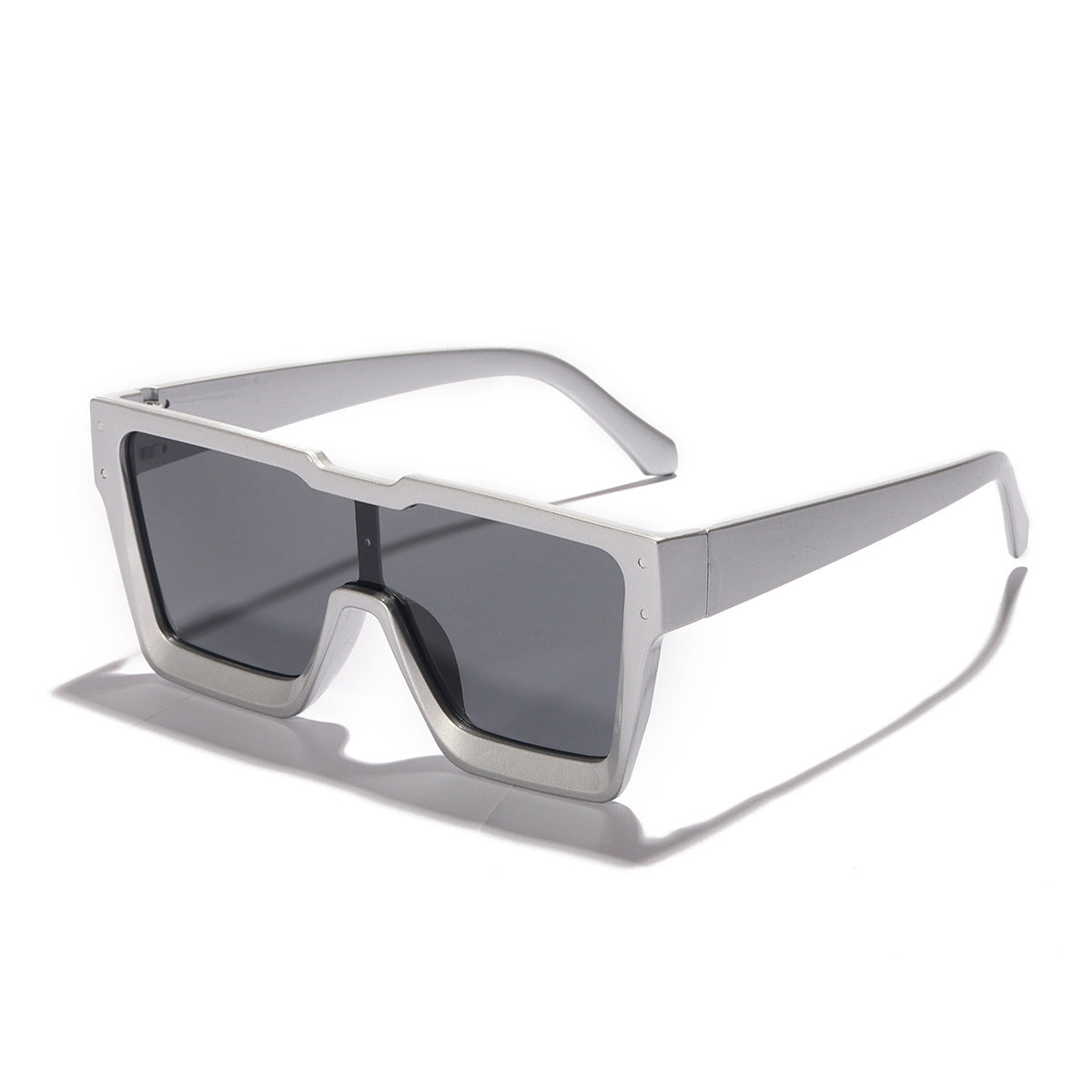 Nouvelles lunettes de soleil personnalisées à grande monture européennes et américaines, lentille monobloc, style INS, lunettes de sport