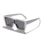 Nouvelles lunettes de soleil personnalisées à grande monture européennes et américaines, lentille monobloc, style INS, lunettes de sport