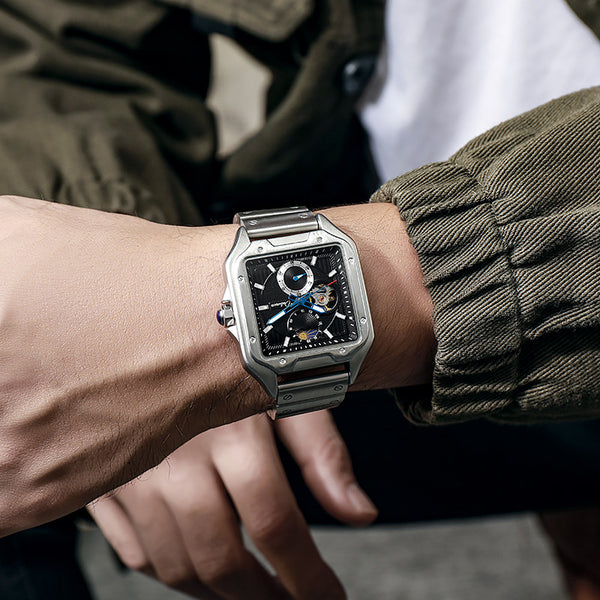 Men's Square Automatic Mechanical Watch