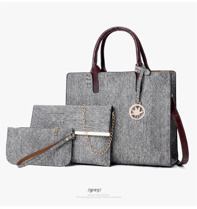 3-Piece PU Leather Handbag Set