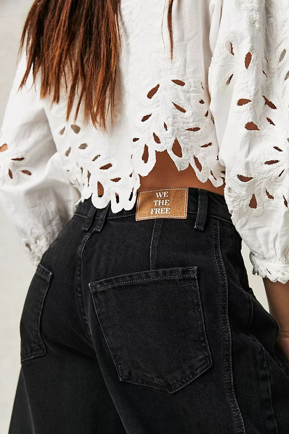 High Stretch Mid-Rise Barrel Jeans