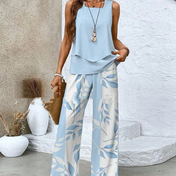 Womens Sleeveless Vest And Pants suits