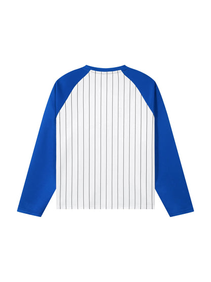 Unisex Striped Raglan Long Sleeve T-Shirt