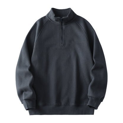 Mens Stand-collar Fleece Sweatshirt