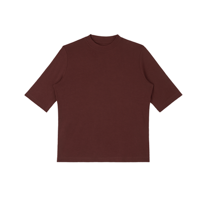 Womens Mock Neck Short Sleeve T-Shirt