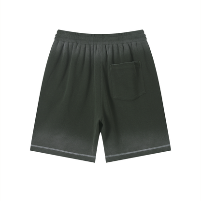 Unisex Sunfade Waffle Raw Hem Shorts