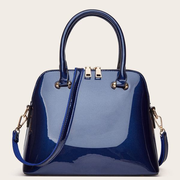 Women's PU Leather Shiny Tote Bag
