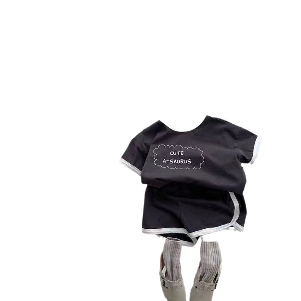 Baby Clothes Short-sleeved Shorts Round Neck