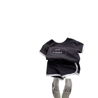 Baby Clothes Short-sleeved Shorts Round Neck