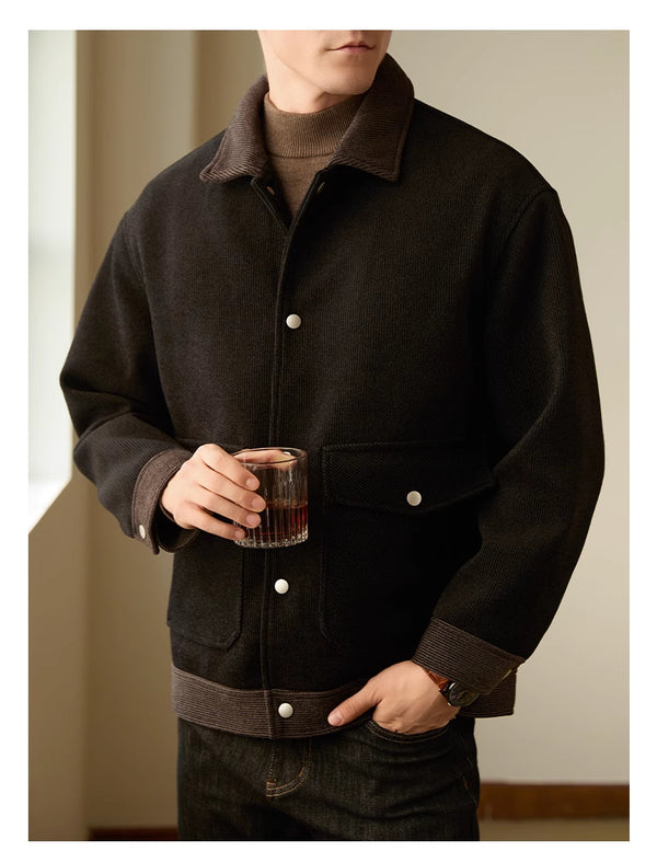 Manteau à revers courts pour homme