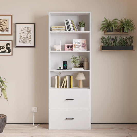Display Cabinet White 60x23.5x180cm