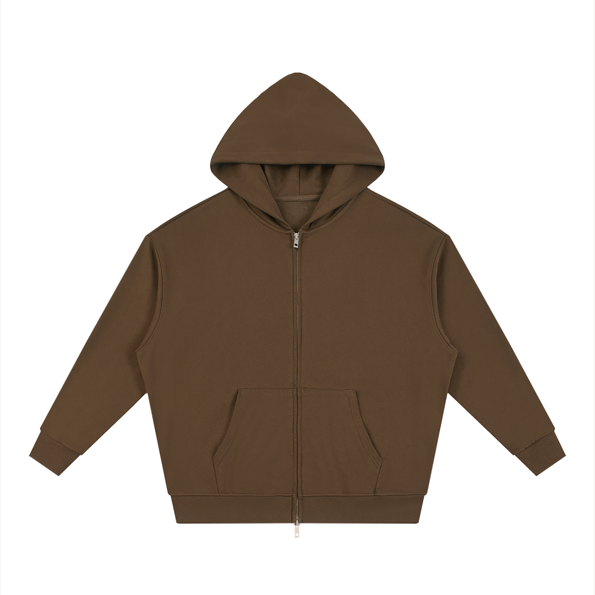 Waran Unisex Loose Solid Full Zip Hoodie