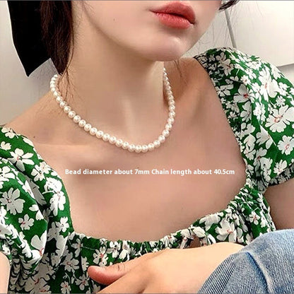 Vintage Pearl Necklace Women's