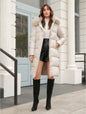 Anewsta Long Sleeve Zip Up Hooded Padded Coat