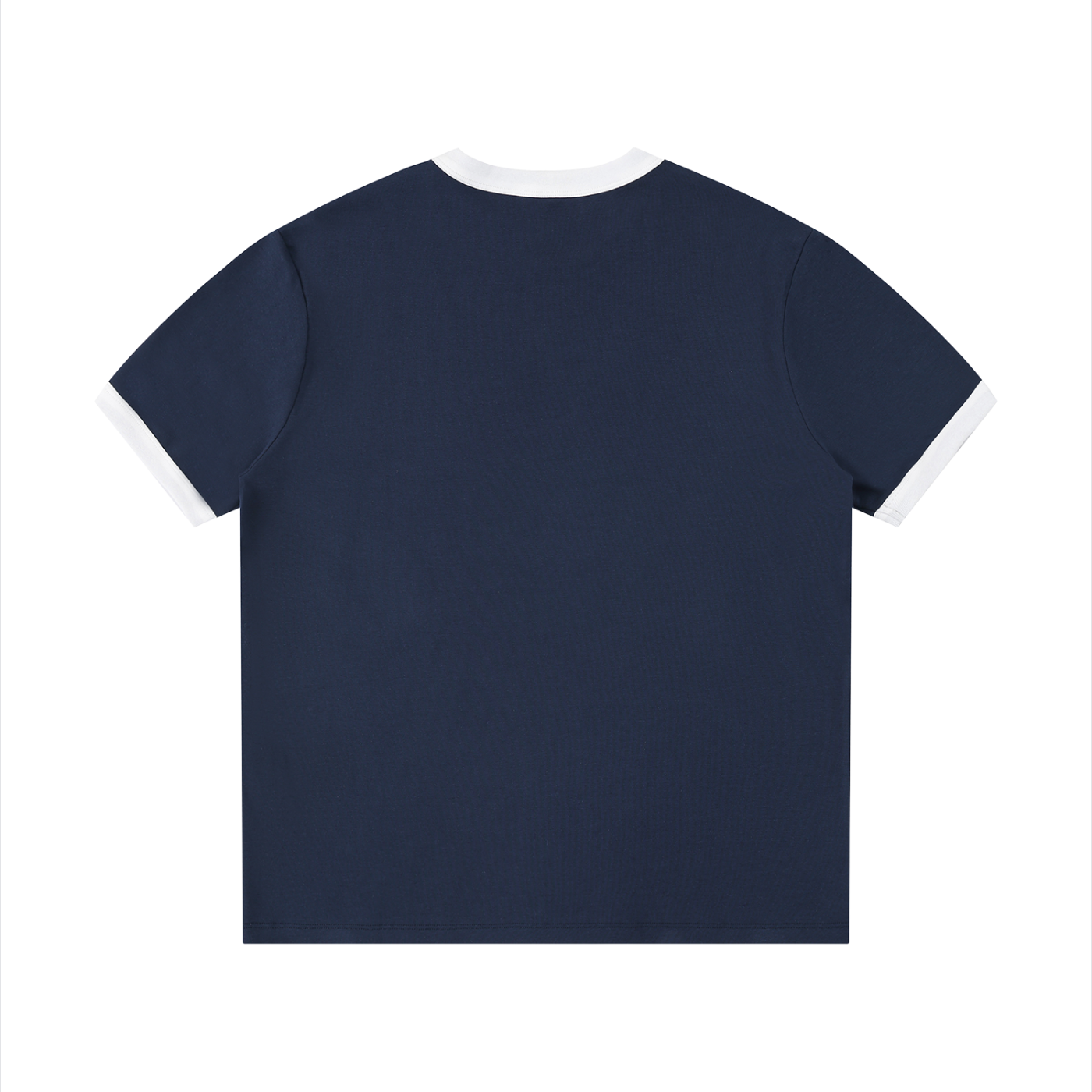 Contrast Edge Ribbed Crewneck T-Shirt