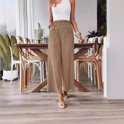 Casual Loose-fitting Wide-leg Trousers