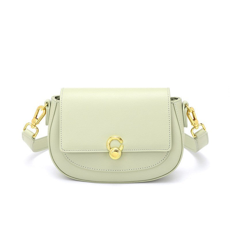 Portable Leather Shoulder Bag - Shell Shape Crossbody