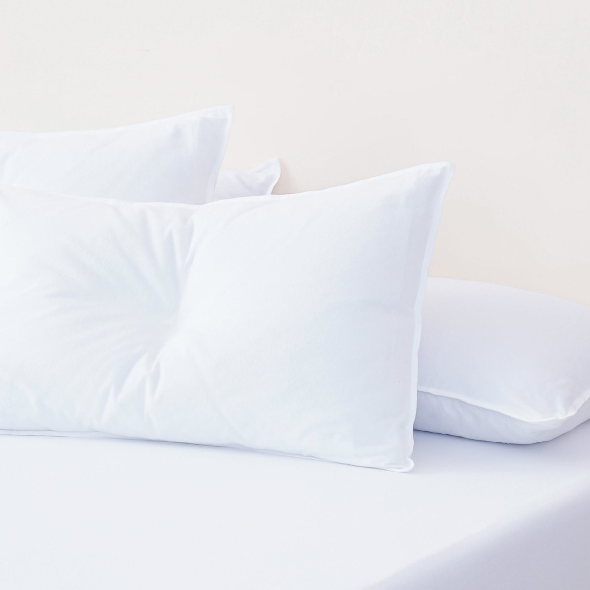 Bella Flannelette (Brushed Cotton) - White Pillowcases Pair