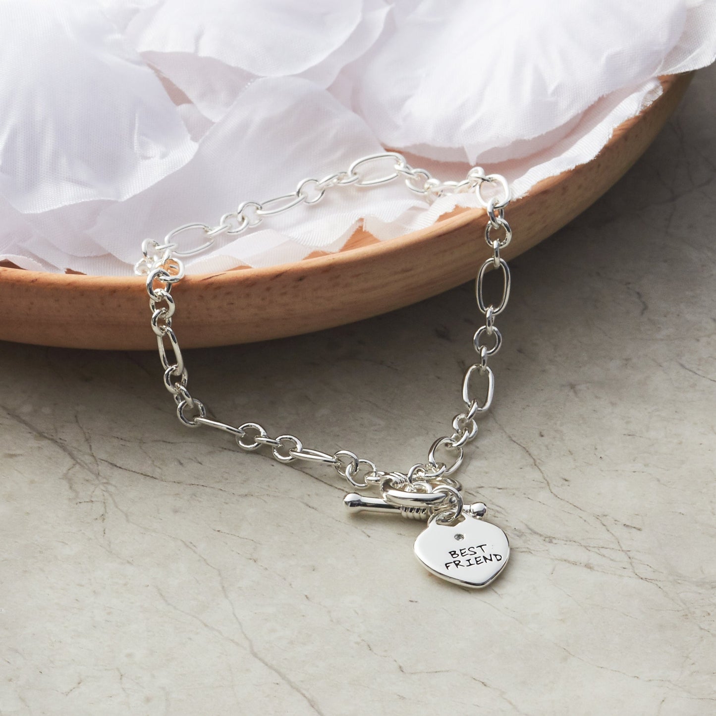 Best Friend Charm Bracelet Created with Zircondia® Crystals