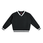 Waran V-Neck Contrast Collar Boxy Sweatshirt 380GSM