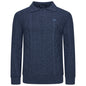 Crew Clothing Company Cable Knit Button Neck Jumper
