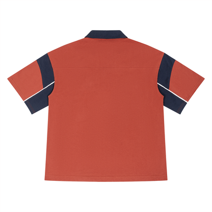 Unisex Boxy Color Block Polo Shirt 230GSM