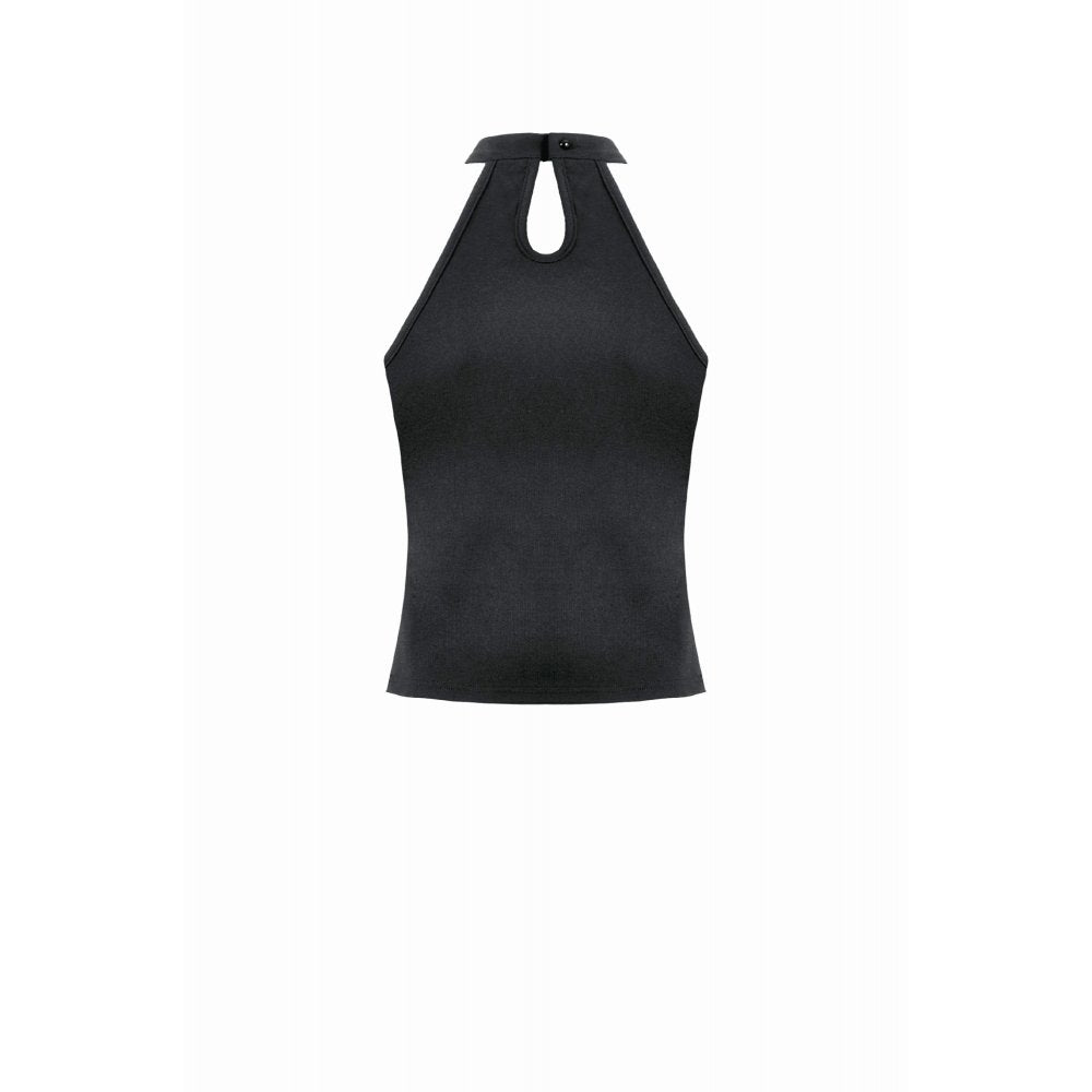 Dark in Love Bondage Mesh Panel Buckle Top