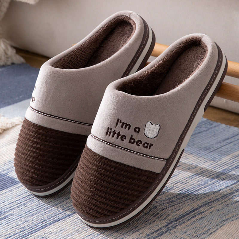 Men's Indoor Warm Non Slip Cotton Slippers