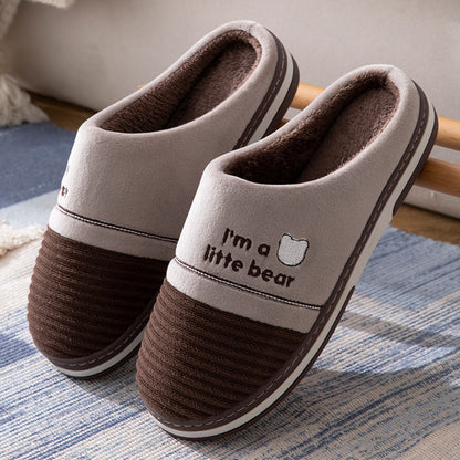Men's Indoor Warm Non Slip Cotton Slippers