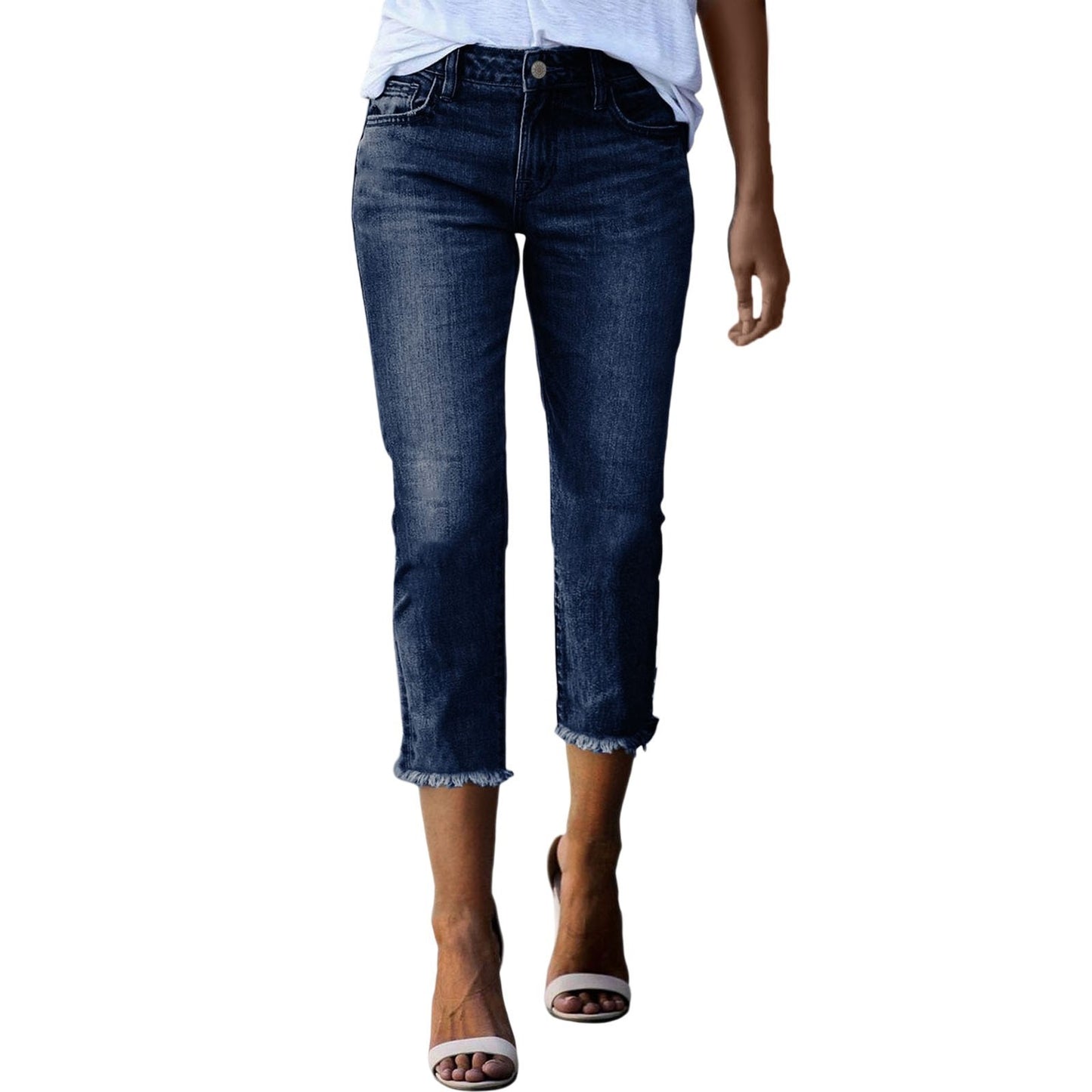 Womens Retro Slim-fit Stretch Jeans