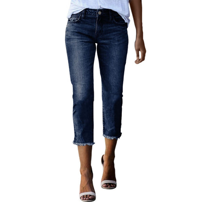 Womens Retro Slim-fit Stretch Jeans